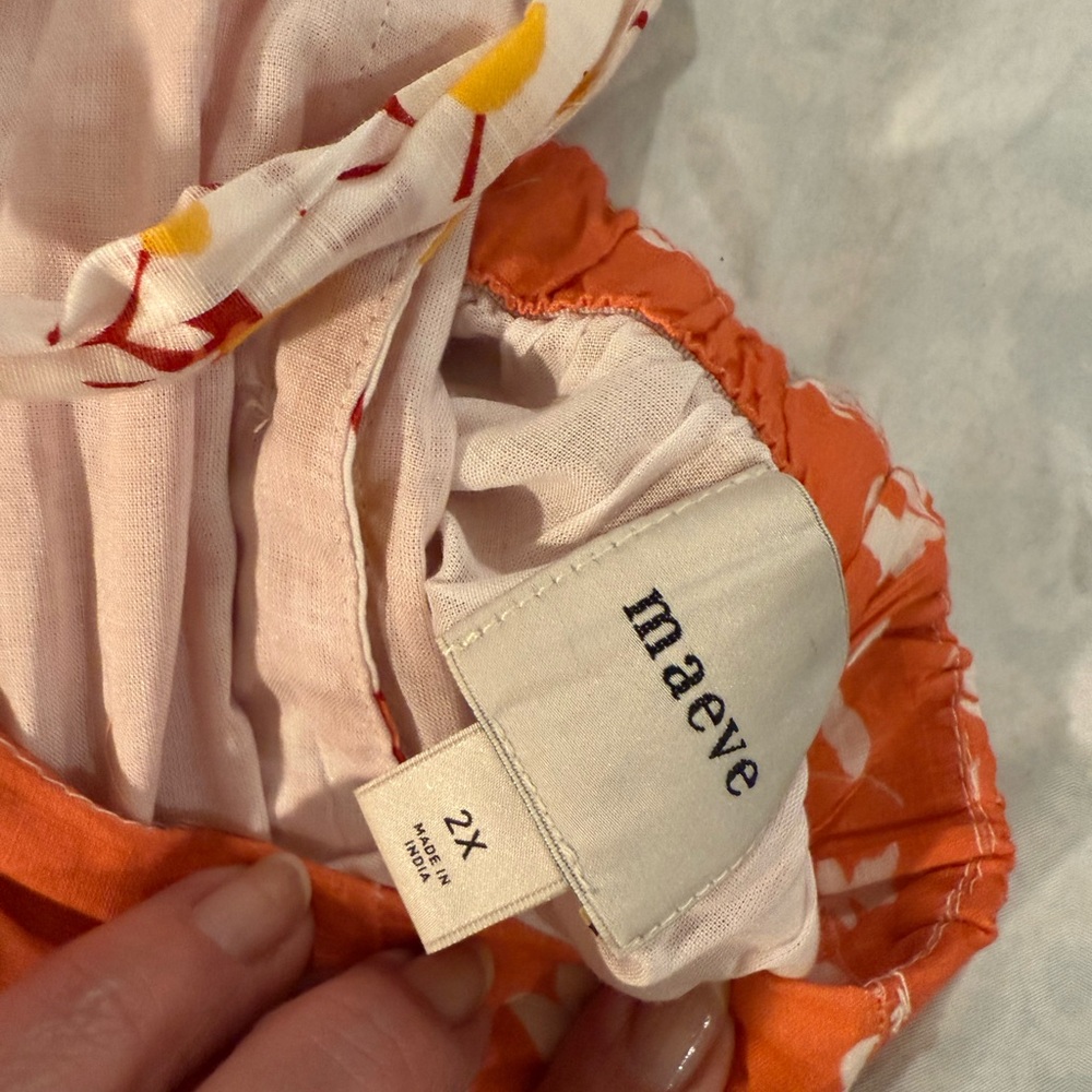 Maeve Vibrant Orange and White Diaper Cover